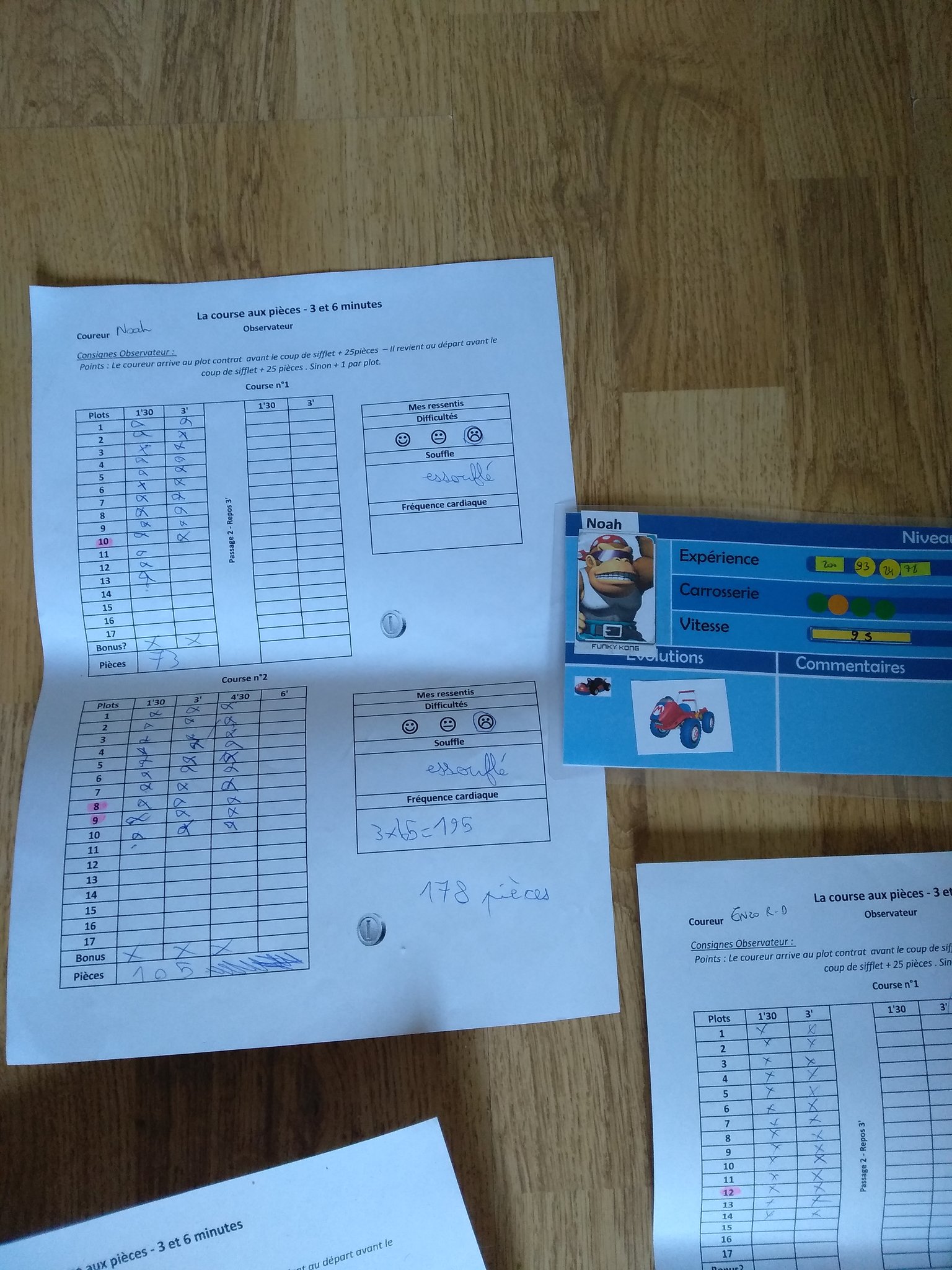 Fiche suivi joueur
